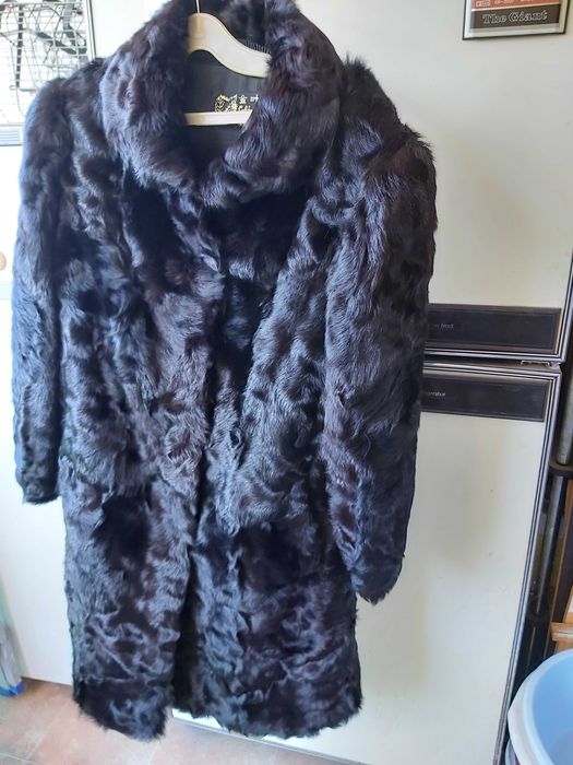 Кожено палто естествен косъм