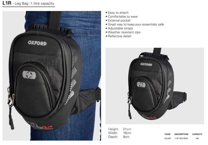 Мото чанта за крак  Thigh bag, OXFORD, L1R Leg Bag