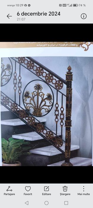Balustrade din fier forjat.