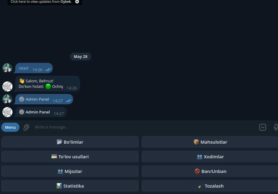 telegram bot online shop