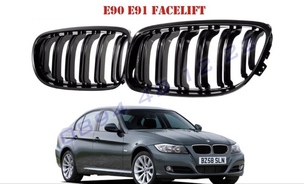 Черни двойни бъбреци BMW e90 lci