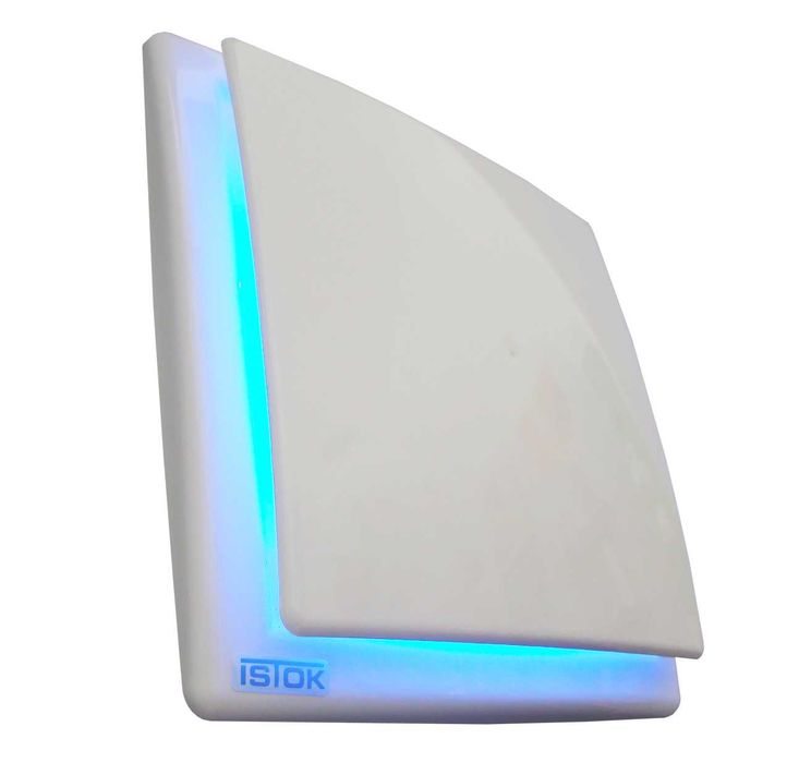 Вентилатор за баня "КомароТрепач" светещ син LED ф100 влагоуст ММоторс