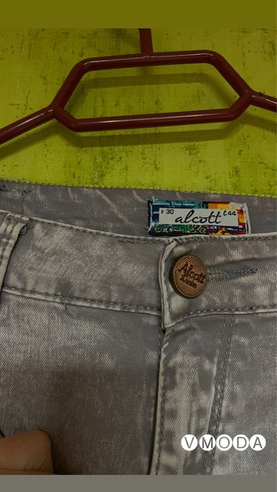 V.MODA Сиви skinny hight waist дънки