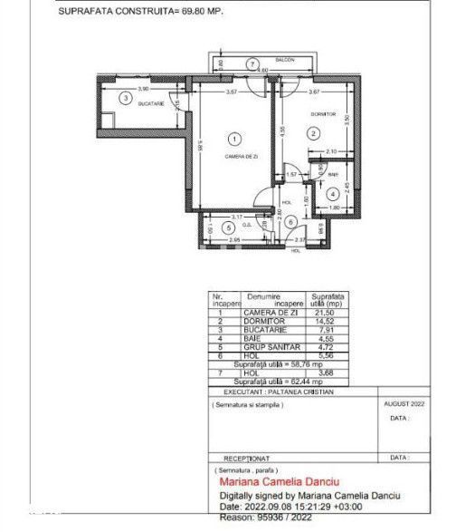 Apartament 2 camere 59MP | Baneasa | Mobilat si utilat | Bloc nou 2022