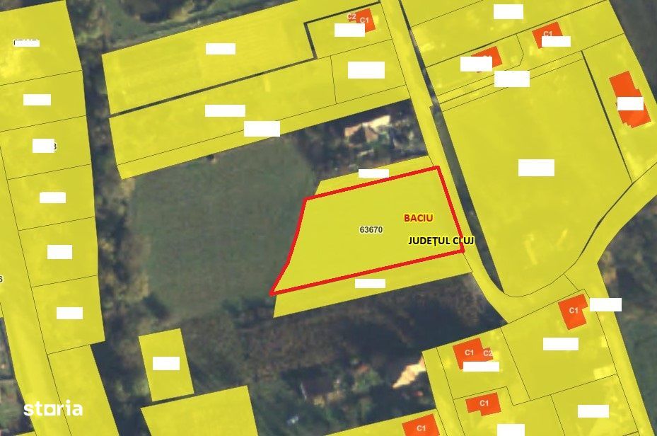 Teren intravilan 2000 mp – Popesti (Baciu) Ideal pentru casa, gradin