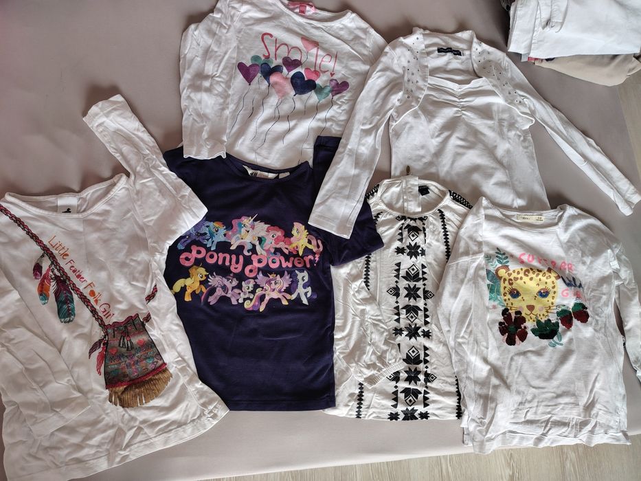 Блузи за момиче с дълъг ръкав 110-116см