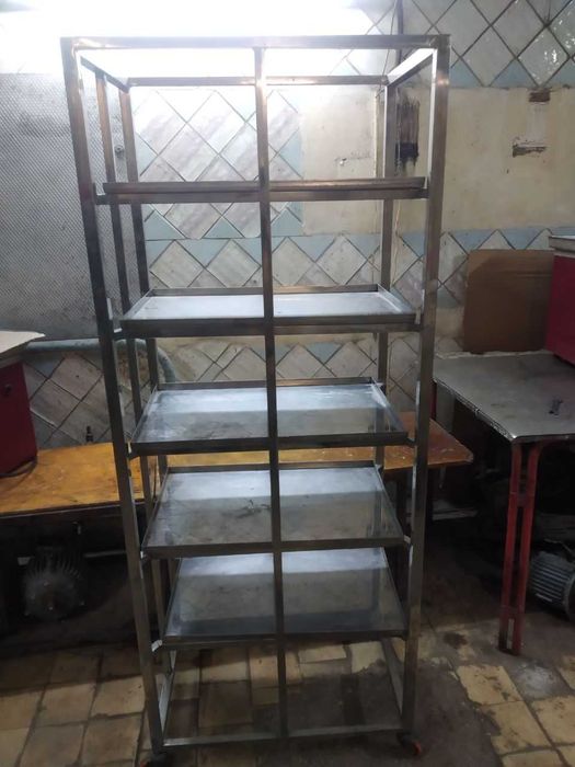 Nerjaveka stilaj, стелаж 5 уровнивый, поддоны размер - 40 х 60