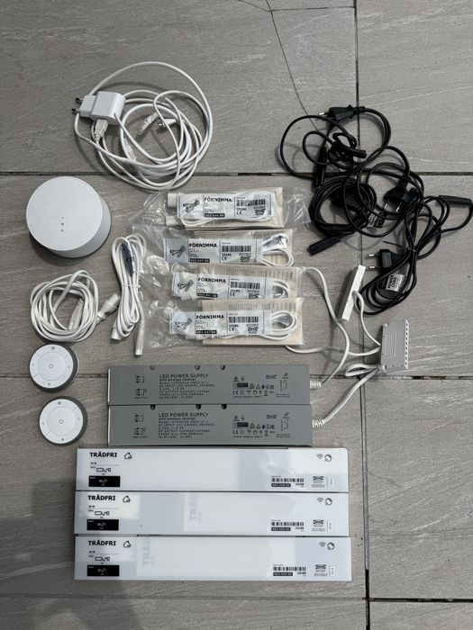 Kit complet iluminare IKEA Pax / Omlopp / Norrfly + Tradfri Smart Home + Gateway