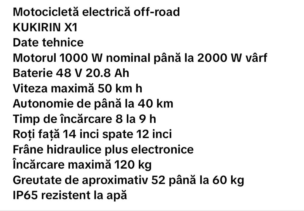 Motor cross electric