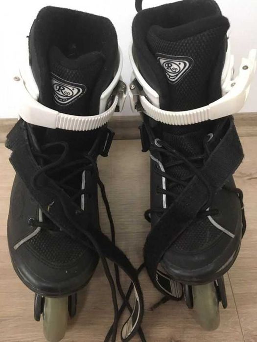 Role RCO reglabile 34-37, Alb/Negru, SS 308