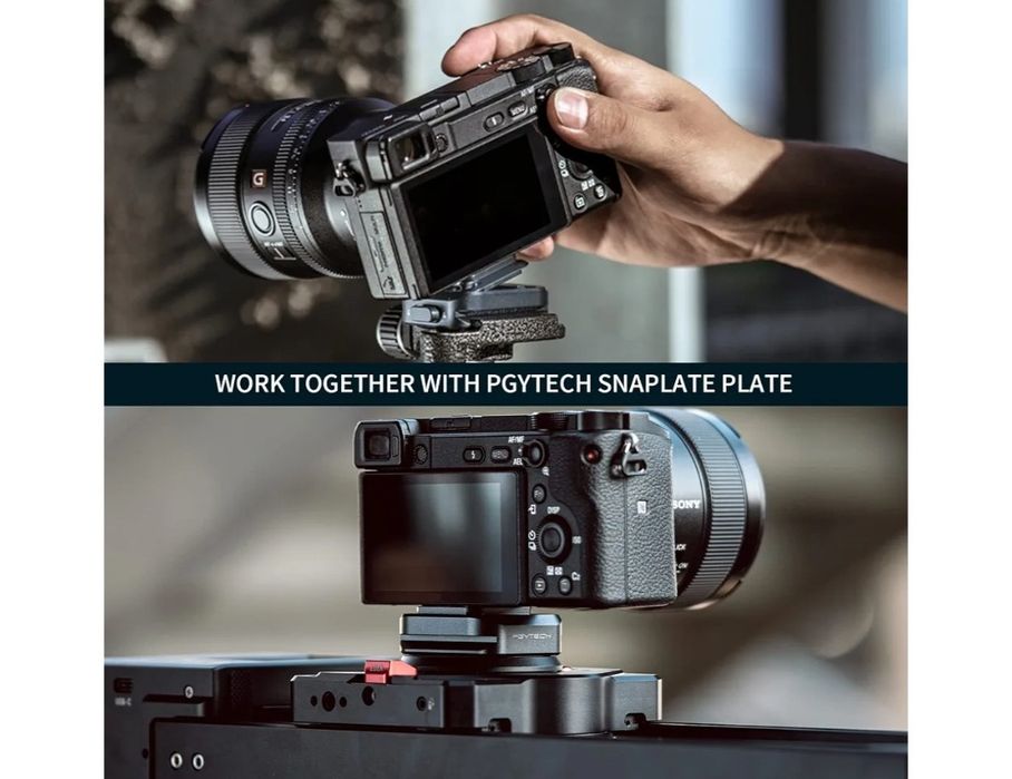 PGYTECH Щипка за камера Beetle с плоча за бързо освобождаване за Sony, Nikon, Fuji, DSLR