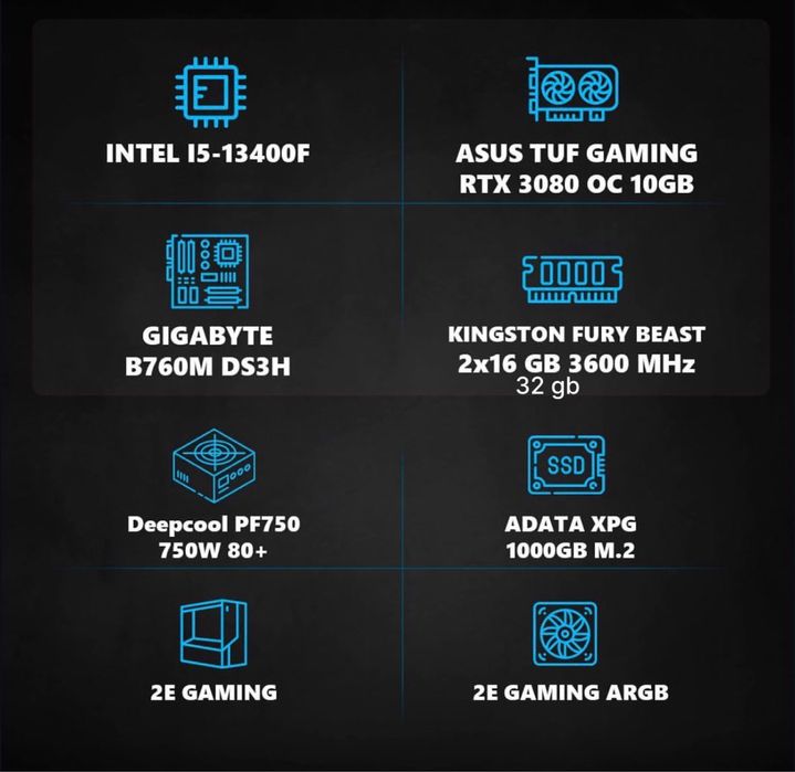 ПОЛНЫЙ СЕТАП, компьютер rtx 3080