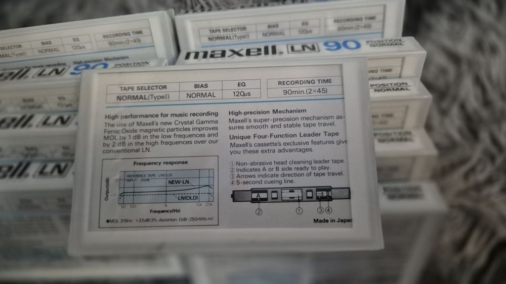Кассеты Maxell LN90 1983г made in japan