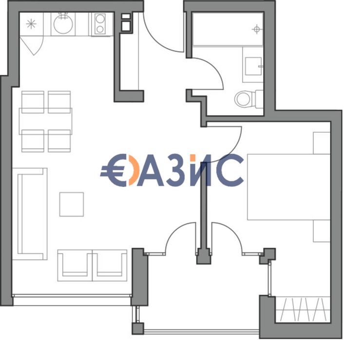 Апартамент с 1 спалня в комплекс „Open Sea Residence“, между гр. Обзор