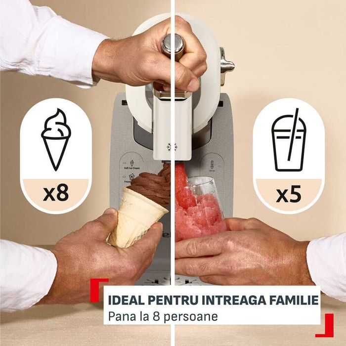 Aparat inghetata si deserturi reci Tefal Freezi, slushy, cocktail, milkshake ca NOU