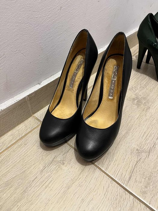 Обувки с висок ток BUFFALO, кожа