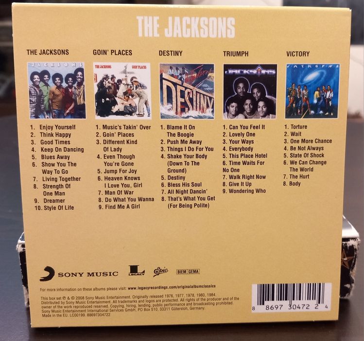 The Jacksons box 5 cd албума.