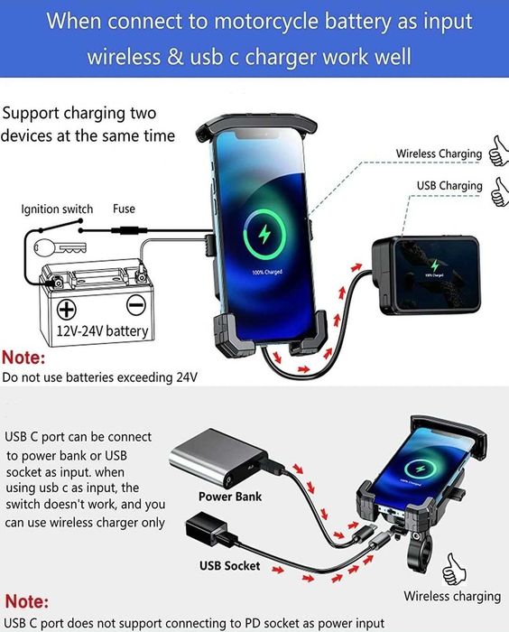 suport pentru telefon de motocicletă/bicicletă marca Kewig