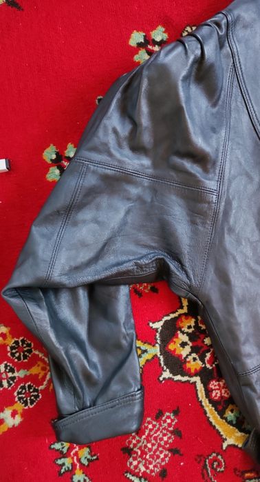 Естествена кожа черно дамско яке