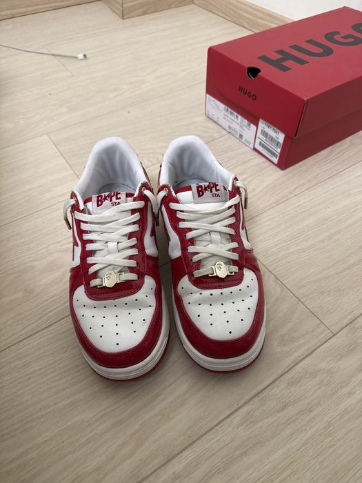 Bapesta White Red 43