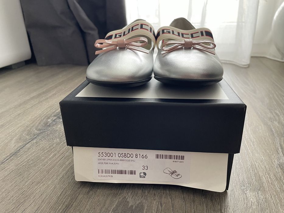 детски кожени балеринки GUCCI