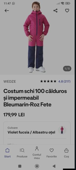 Costm ski pentru Fete