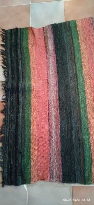 Антикварна ЧЕРГА ръчно тъкана 260/80+подарък ваза!