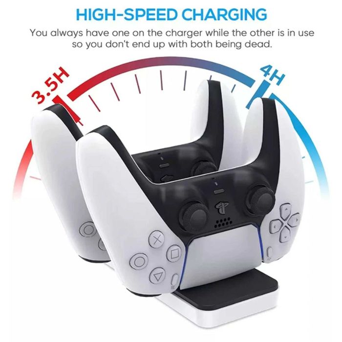 Докинг станция DOBE с 2 зарядни устройства за контролер PlayStation 5