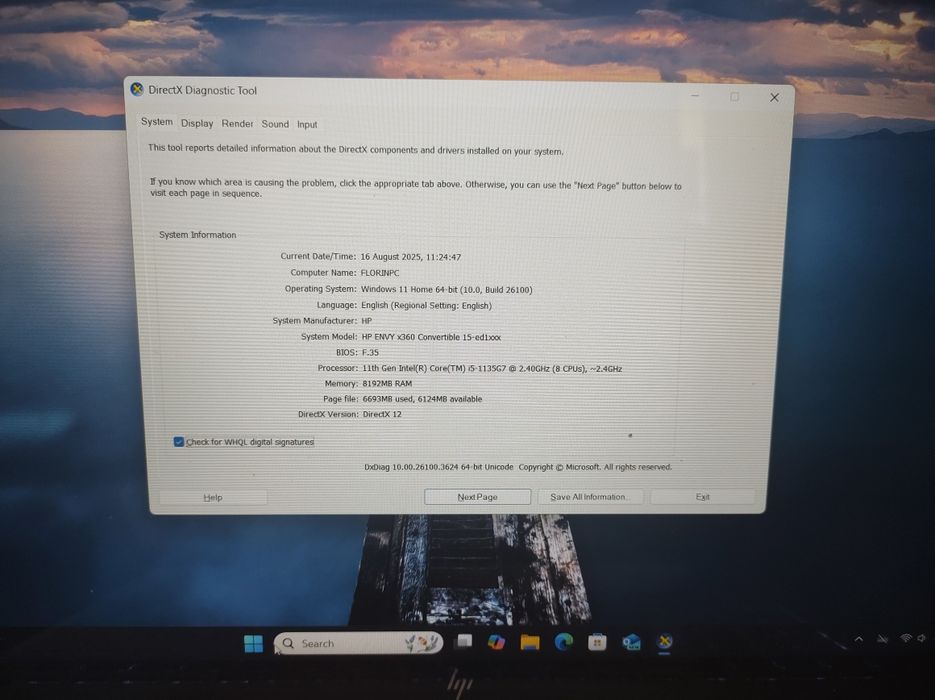 Laptop HP Envy x360 i5(efn)