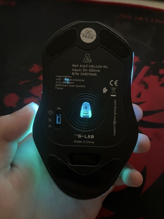 Mouse Gaming Wireless THE G-LAB Kult Helium