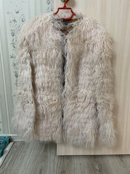 Шубка лама светлорозовая