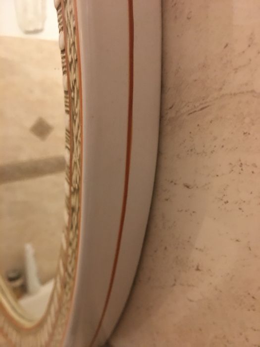 Vintage/ Mid Century Italian oglinda ovala ceramica