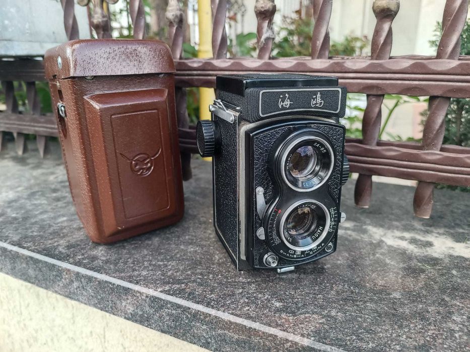 Aparat foto colecție TLR Seagull 4B-1 cu  Haiou 75mm f35
