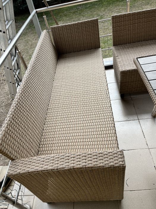 Set terasă 6 locuri (colțar + masă) JYSK AGERMOSE – stare foarte bună