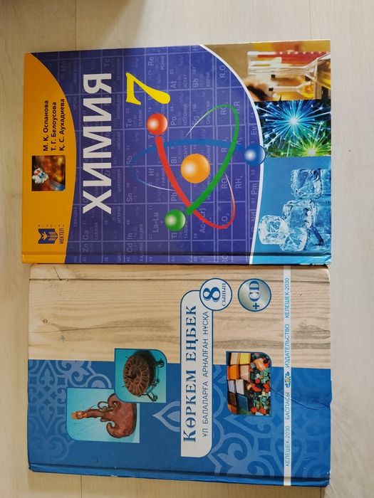 Книга химия и көркем еңбек 7класс и 8 класс