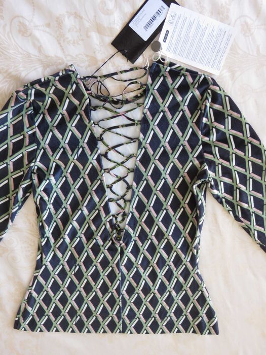 Кадифена блуза Preen, XS - S - M, нова