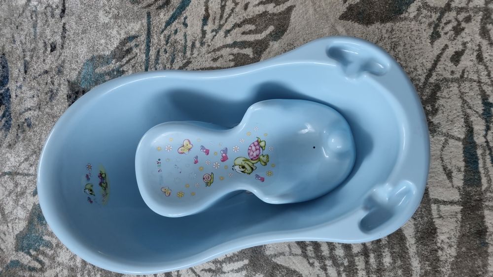 Set Cădiță bebe Tega Baby cu senzor temperatură și suport anatomic