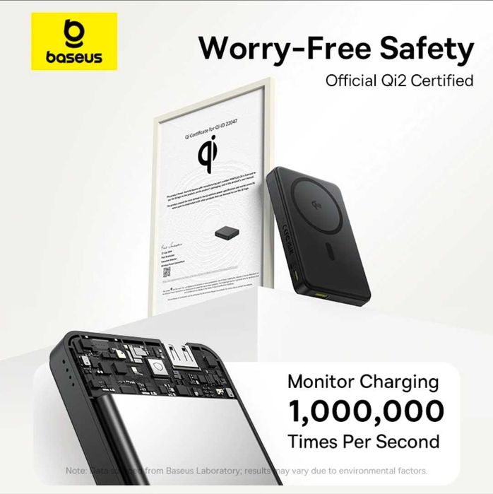 Baseus FM12 Qi2 Magnetic Power Bank 10000mAh PD22.5W for iPhone 16 17