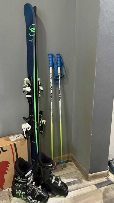 Rossignol комплект ски + щеки + обувки
