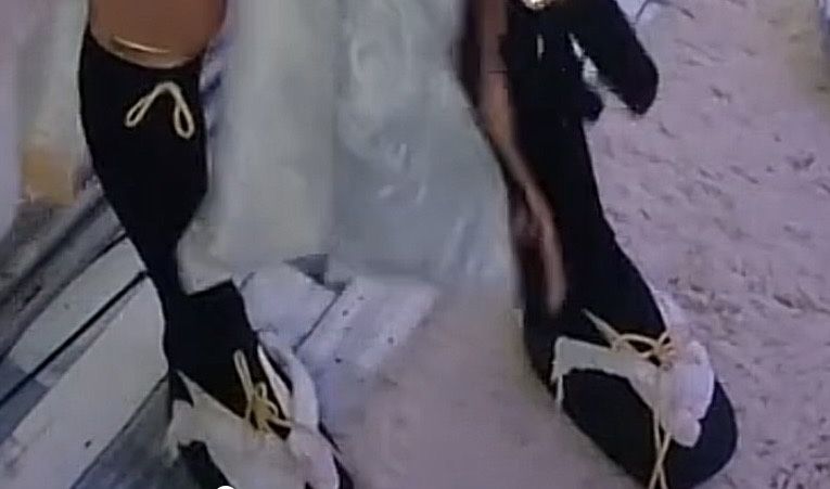 Косплей kujou sara genshin impact с перука и обувки