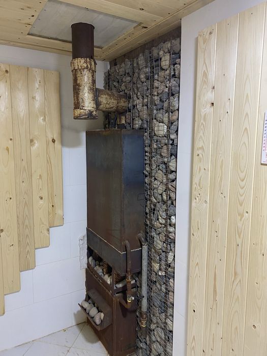 Печь для бани на газу и угля