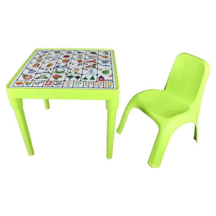Детска маса с българската азбука и столче