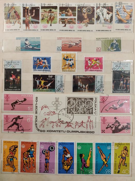 Почтовые марки. Альбом "Спорт"