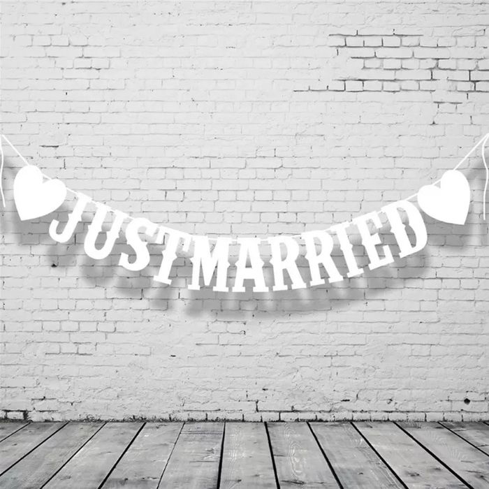 Сватбен гирлянд Just married