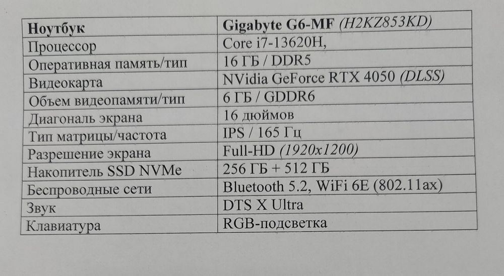 Игровой ноутбук gigabyte