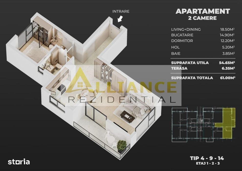 Apartamente 2 si 3 camere - Popesti Leordeni — fotografia 3
