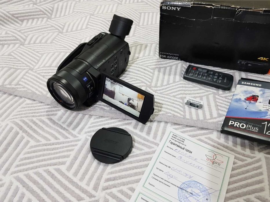Sony FDR Ax100E + microSD 128gb