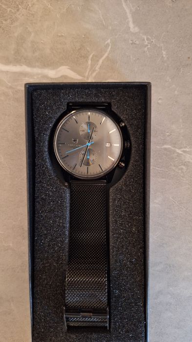 Ceas sportiv de bărbați Affute impermeabil quartz – Plasă neagră din o