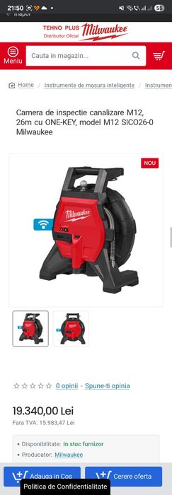 Camera canalizare inspectie Milwaukee M18 SIC30 HDR si M12 SICO 26
