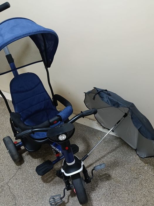 Tricicleta copii cu scaun reversibil Super Trike Albastru